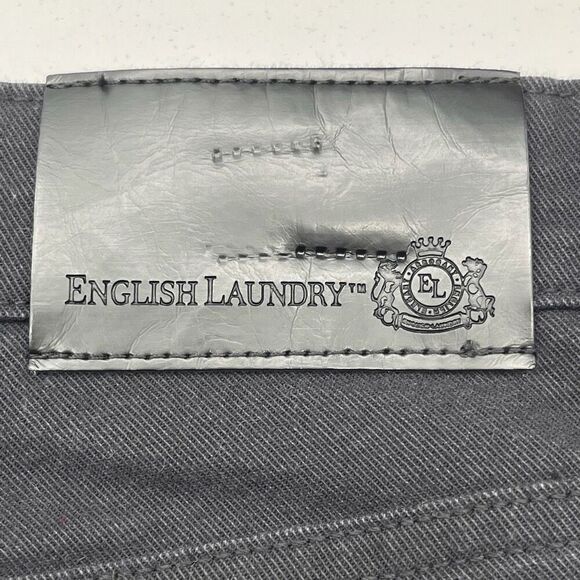 English Laundry Pants Men's Size 32x32 Black High-Rise Straight Denim Dark Wash - Picture 4 of 15